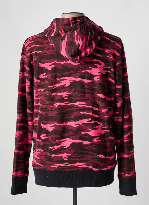 Sweat-shirt à capuche rose SCHOTT pour homme