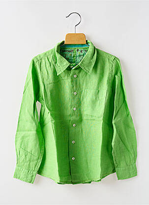 Chemise manches longues coupe droite vert EUROPANN garçon