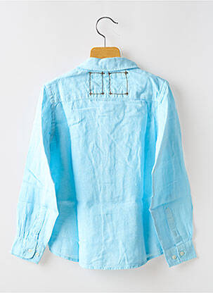 Chemise manches longues coupe droite bleu EUROPANN garçon