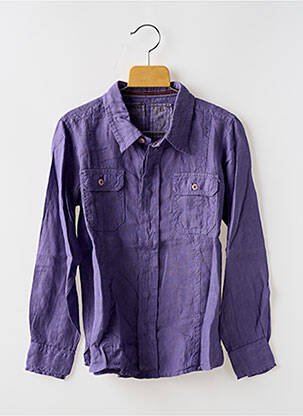 Chemise manches longues coupe droite violet EUROPANN garçon
