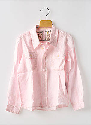Chemise manches longues coupe droite rose EUROPANN garçon