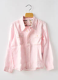 Chemise manches longues coupe droite rose EUROPANN garcon