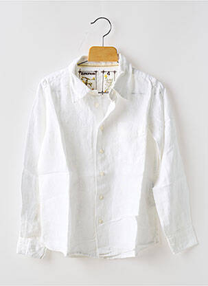 Chemise manches longues coupe droite blanc EUROPANN garçon