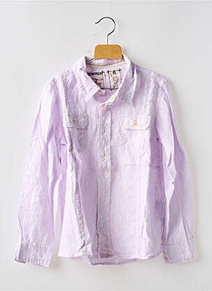 Chemise manches longues coupe droite violet EUROPANN garçon