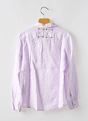 Chemise manches longues coupe droite violet EUROPANN garçon