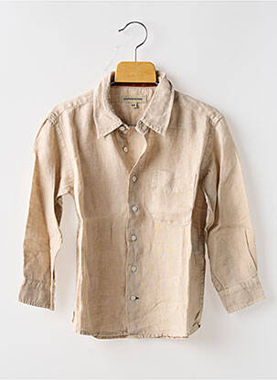 Chemise manches longues coupe droite beige EUROPANN garçon