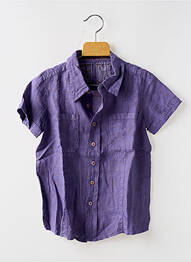 Chemise manches courtes coupe droite violet EUROPANN garcon