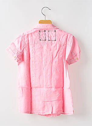 Chemise manches courtes coupe droite rose EUROPANN garçon