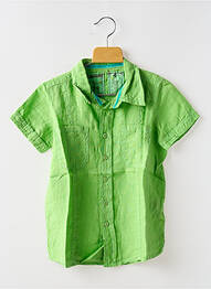 Chemise manches courtes coupe droite vert EUROPANN garcon