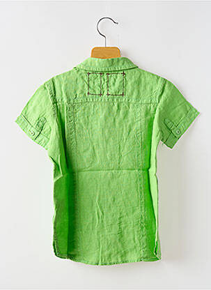 Chemise manches courtes coupe droite vert EUROPANN garçon