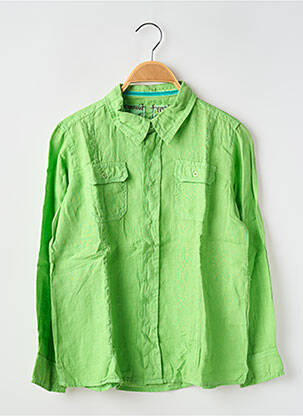 Chemise manches longues coupe droite vert EUROPANN garçon