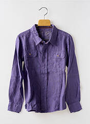 Chemise manches longues violet EUROPANN pour garçon seconde vue