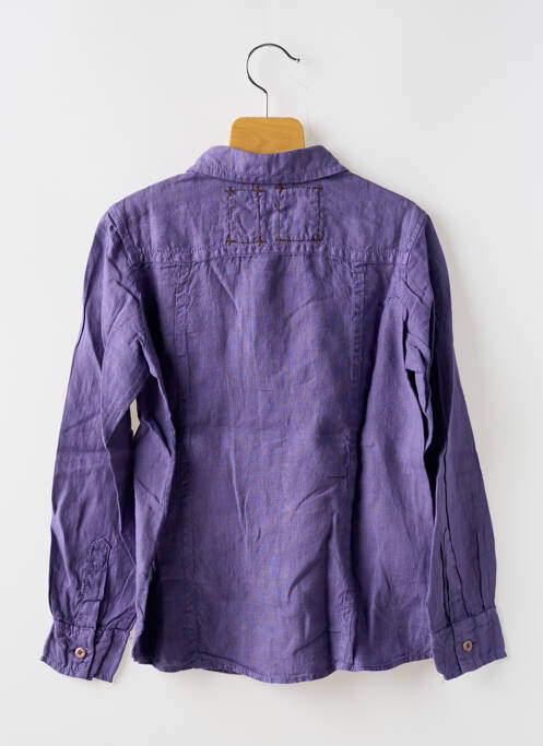 Chemise manches longues coupe droite violet EUROPANN garcon