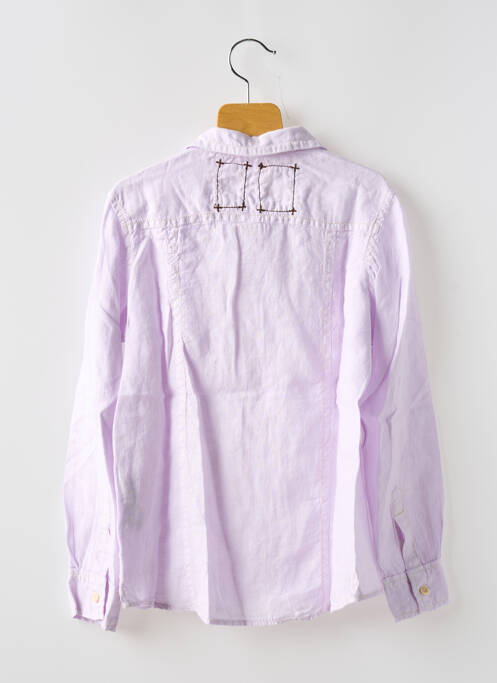 Chemise manches longues coupe droite violet EUROPANN garcon