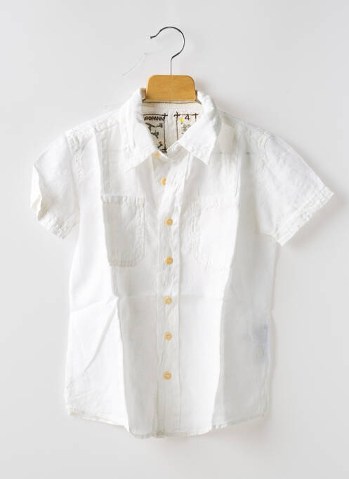 Chemise manches courtes blanc EUROPANN pour garçon