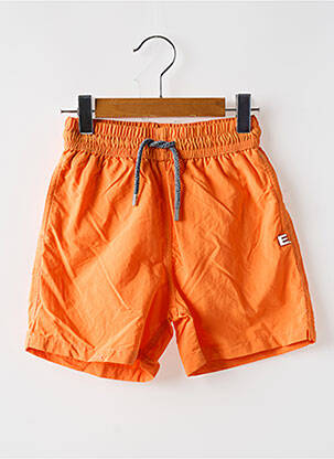 Short poches taille élastique orange EUROPANN garcon