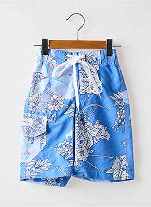 Short de bain tissage popeline bleu EUROPANN garçon