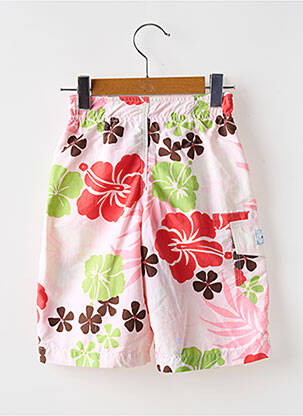 Short de bain tissage popeline rouge EUROPANN garçon