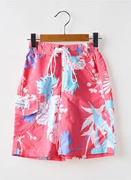 Short de bain tissage popeline rose EUROPANN garcon