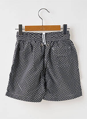 Short de bain tissage popeline noir EUROPANN garçon