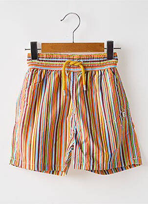 Short de bain tissage popeline orange EUROPANN garçon