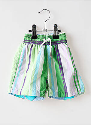 Short de bain tissage popeline vert EUROPANN garçon