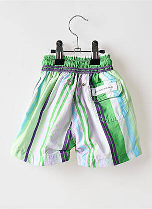 Short de bain tissage popeline vert EUROPANN garçon