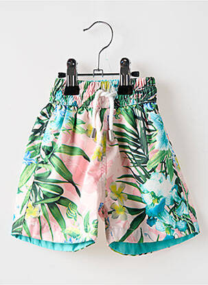 Short de bain tissage popeline vert EUROPANN garçon