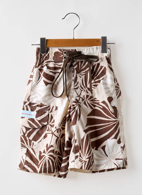 Short de bain marron EUROPANN pour garçon