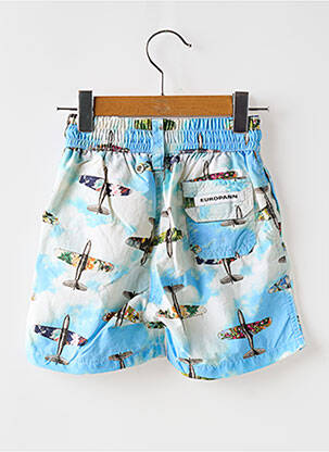 Short de bain effet matière satinée bleu EUROPANN garçon