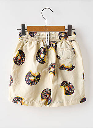 Short de bain effet matière satinée beige EUROPANN garçon