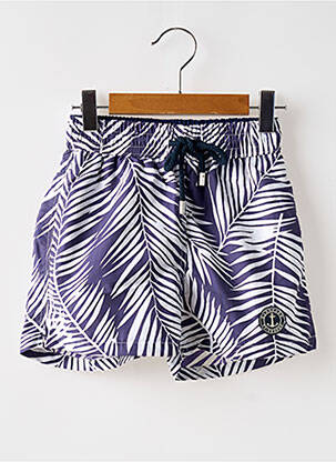 Short de bain effet matière satinée bleu EUROPANN garçon