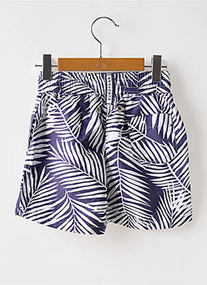 Short de bain effet matière satinée bleu EUROPANN garçon