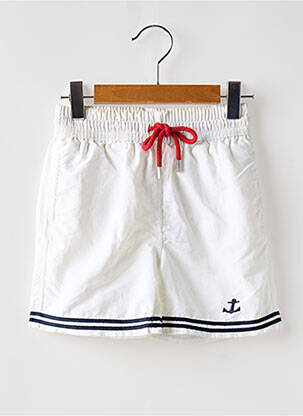 Short de bain stretch blanc EUROPANN garçon