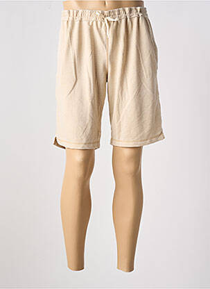 Bermuda taille élastique taille normale beige EUROPANN homme