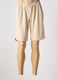 Bermuda taille élastique taille normale beige EUROPANN homme