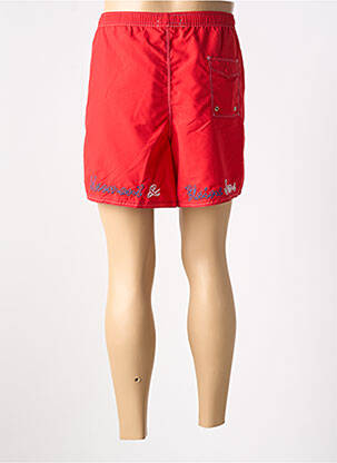 Short de bain tissage imperméable rouge HARMONT & BLAINE homme
