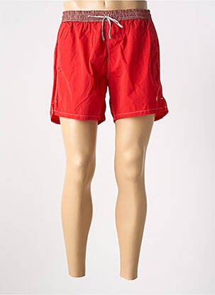 Short de bain tissage imperméable rouge HARMONT & BLAINE homme