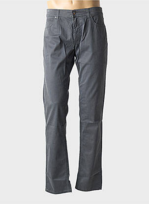Pantalon slim fermeture zippée sous rabat boutonné taille normale gris HARMONT & BLAINE homme