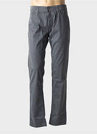 Pantalon slim fermeture zippée sous rabat boutonné taille normale gris HARMONT & BLAINE homme