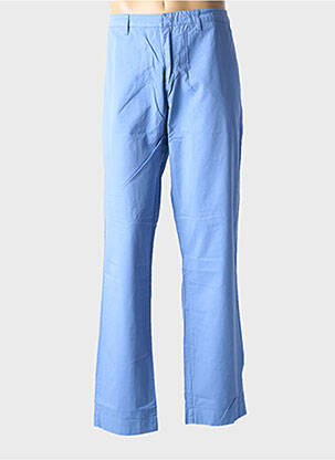 Pantalon chino fermeture zippée sous rabat avec crochet taille normale bleu EUROPANN homme