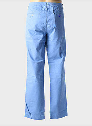 Pantalon chino fermeture zippée sous rabat avec crochet taille normale bleu EUROPANN homme