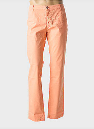 Pantalon chino tissage popeline taille normale orange EUROPANN homme
