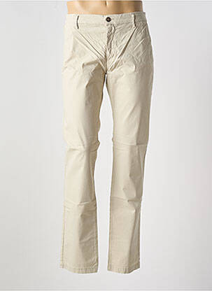 Pantalon chino tissage popeline taille normale beige EUROPANN homme