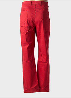 Pantalon slim fermeture zippée sous rabat boutonné taille basse rouge HARMONT & BLAINE homme
