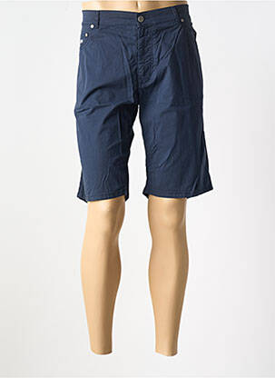 Bermuda tissage popeline taille normale bleu HARMONT & BLAINE homme