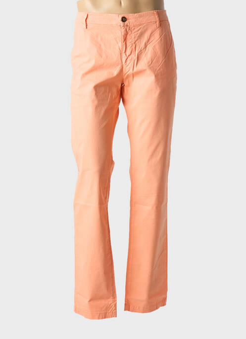Pantalon chino tissage popeline taille normale orange EUROPANN homme