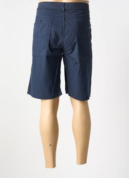 Bermuda tissage popeline taille normale bleu HARMONT & BLAINE homme
