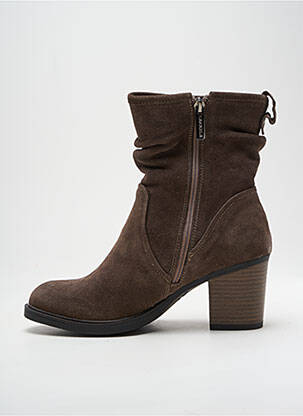 Bottines/boots nubuck talon de 4 à 6cm marron CARMELA femme