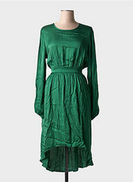 Robe longue manches longues manches longues vert PAKO LITTO femme